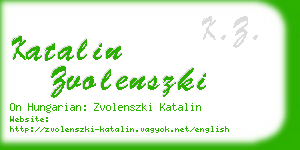 katalin zvolenszki business card